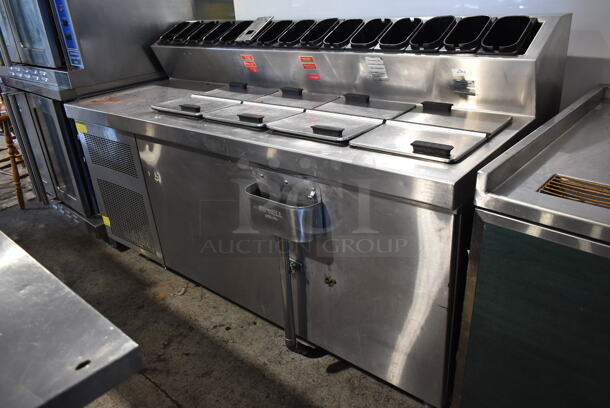 Stainless Steel Commercial Freezer w/ 4 Center Hinge Lids, 15 Rail Drop Ins and Speedwell. Tested and Working! - Image 1 of 10