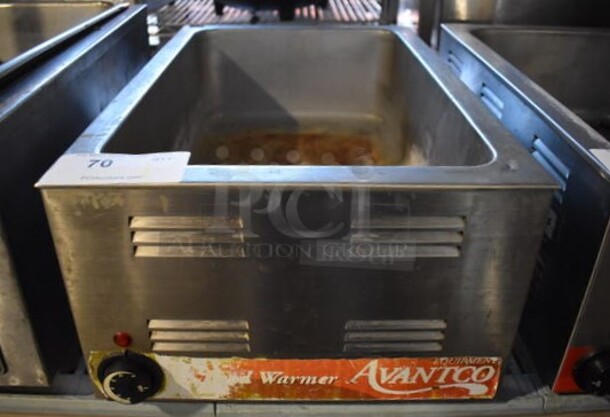 Avantco FW-1200WF Stainless Steel Commercial Countertop Food Warmer. 120 Volts, 1 Phase. 14.5x23x9. Tested and Working!
