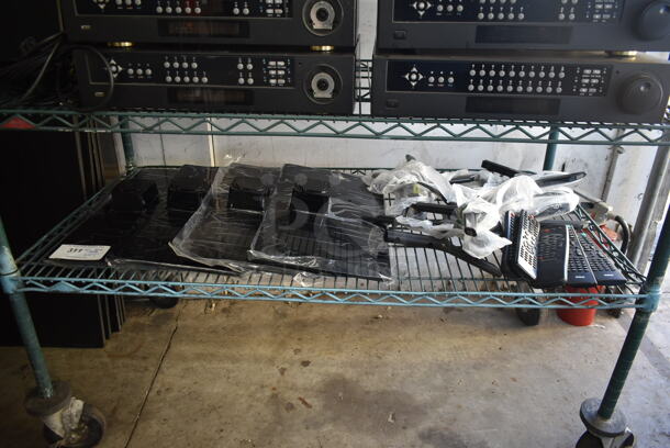 ALL ONE MONEY! Lot of Various Items Including Monitor Bases and Remotes. - Image 1 of 3