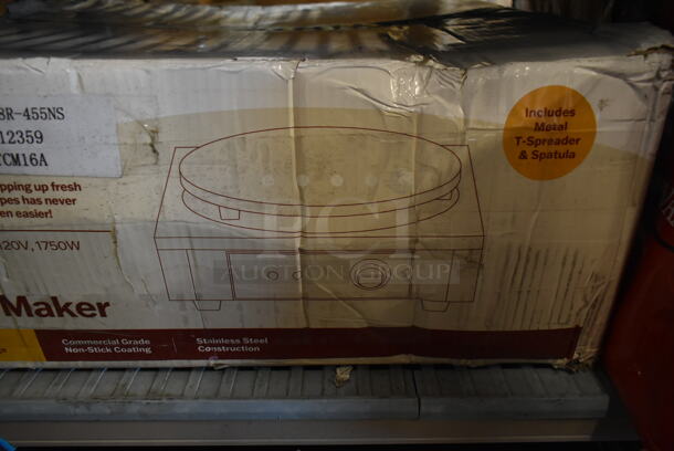 BRAND NEW SCRATCH AND DENT! Carnival King 382TCM16A Stainless Steel Commercial Countertop 16" Non-Stick Crepe Maker 120 Volts, 1 Phase. Tested and Working! - Image 3 of 5