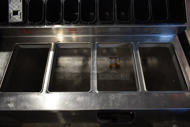 Stainless Steel Commercial Freezer w/ 4 Center Hinge Lids, 15 Rail Drop Ins and Speedwell. Tested and Working! - Image 9 of 10