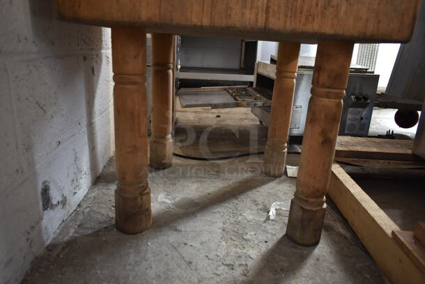 Butcher Block Table. - Image 3 of 4