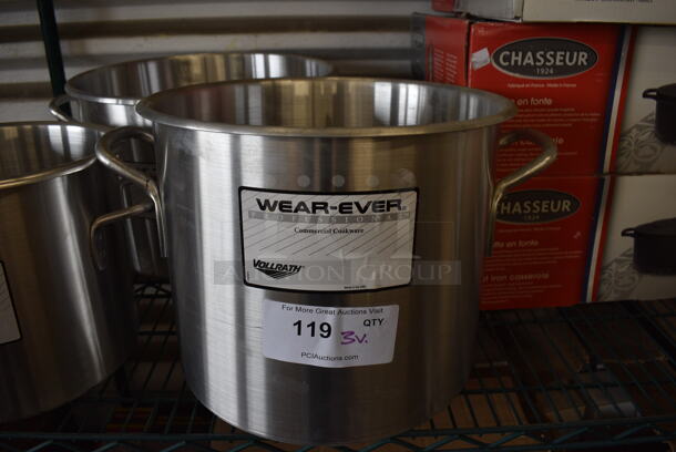 3 Various BRAND NEW! Vollrath Metal Stock Pots. 16.5x13x10.5, 19x15x10, 14x11x9. 3 Times Your Bid! - Image 3 of 5