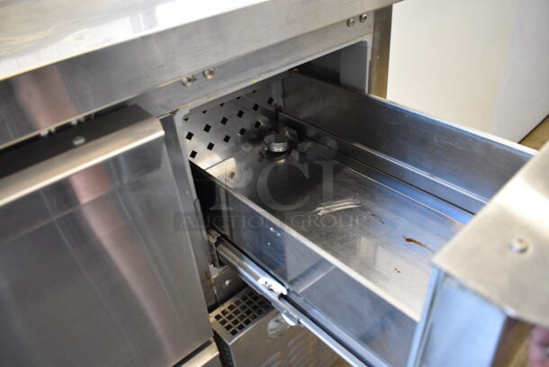 Continental Stainless Steel Commercial Prep Table w/ 3 Drawers on Commercial Casters. 43x35x39. Tested and Powers On But Does Not Get Cold - Image 7 of 7