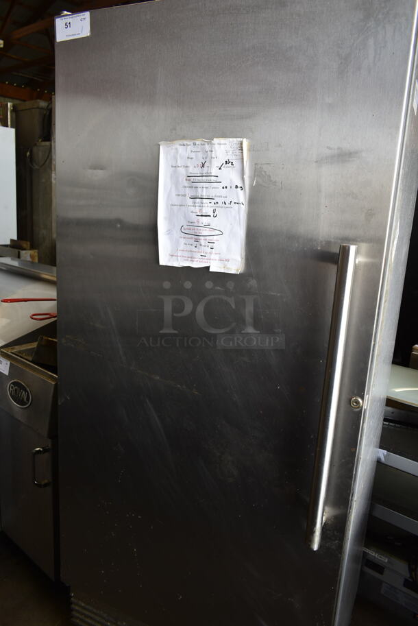 Kelvinator KCBM180FQYB Stainless Steel Commercial Single Door Reach In Freezer on Commercial Casters. 115 Volts, 1 Phase. Tested and Working! - Image 2 of 8