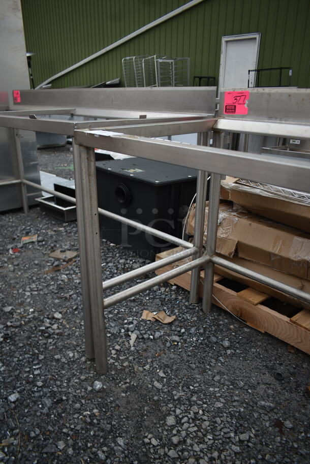Stainless Steel Commercial Cutting Board Table Frame w/ Back Splash. - Image 5 of 5