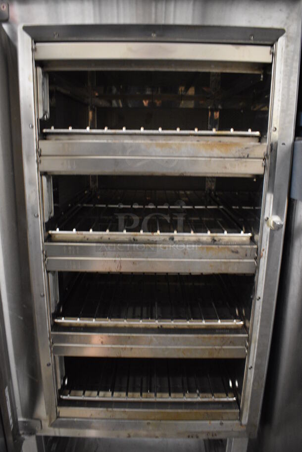 2020 Alto Shaam Model VMC H4H Vector Stainless Steel Commercial Multi Cook Oven on Stainless Steel Equipment Stand w/ Commercial Casters. 208-240 Volts, 3 Phase. 21.5x38x64 - Image 4 of 6