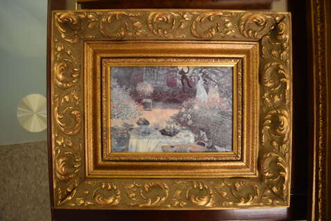 Framed Canvas Painting Reproduction of The Lunch by Claude Monet From Art Dealer Ed Mero!