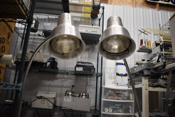 Alto Shaam Stainless Steel Commercial Countertop Butcher Carving Station w/ 2 Warming Lamps. 115 Volts, 1 Phase. 26x30x29. Tested and Working! - Image 3 of 7