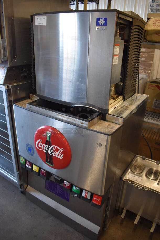 Manitowoc SY0424A Stainless Steel Commercial Ice Head on Servend MD-250 Stainless Steel Commercial 8 Flavor Carbonated Beverage Machine. 115 Volts, 1 Phase. 30.5x31x61 - Image 2 of 7