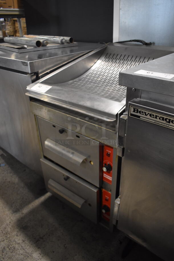 Wasserstrom Commercial Stainless Steel 2 Drawer Warmer With Dump Station On Top 115V Tested And Working - Image 3 of 6