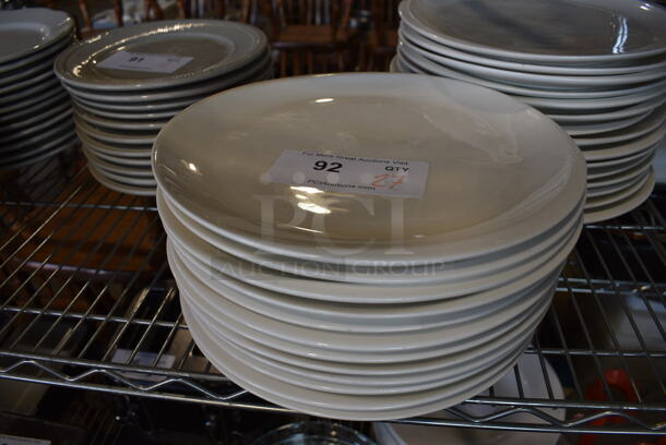 27 White Ceramic Plates. 11x11x1. 27 Times Your Bid! - Image 2 of 3