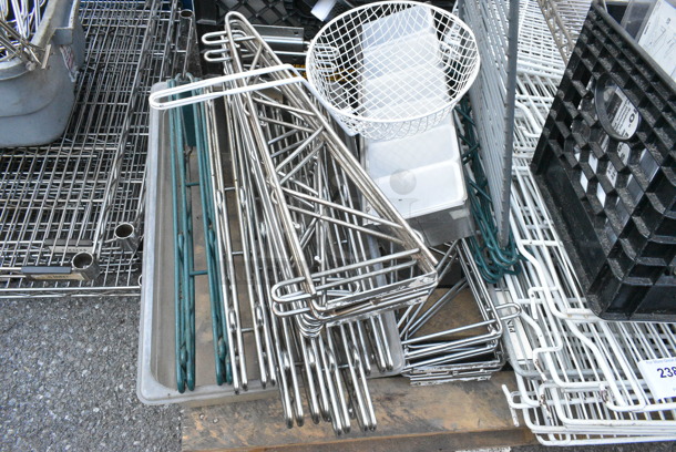 ALL ONE MONEY! PALLET LOT of Various Items Including Poly Coated Racks, Wall Mount Wire Brackets and Metal Pieces.  - Image 2 of 5