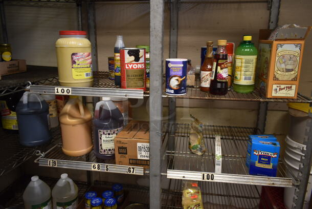 Wire Shelving Units. Does Not Come w/ Contents. BUYER MUST REMOVE: BUYER MUST DISMANTLE. PCI CANNOT DISMANTLE FOR SHIPPING. PLEASE CONSIDER FREIGHT CHARGES. (dish room) - Image 6 of 12