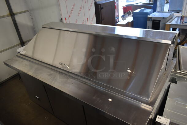 Kelvinator KCMT70.30-HC Stainless Steel Commercial Sandwich Salad Prep Table Bain Marie Mega Top on Commercial Casters. 115 Volts, 1 Phase. Tested and Powers On But Does Not Get Cold - Image 2 of 7