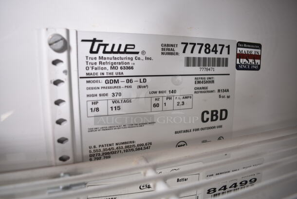 True GDM-06-LD Metal Commercial Single Door Mini Cooler Merchandiser. 115 Volts, 1 Phase. Tested and Working! - Image 4 of 4
