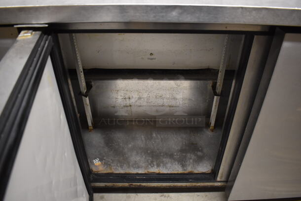 2011 True TUC-72 ENERGY STAR Stainless Steel Commercial 3 Door Undercounter Cooler on Commercial Casters. Missing 1 Caster. 115 Volts, 1 Phase. 72.5x30x35. Tested and Working! - Image 5 of 8
