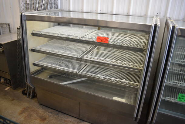 Stainless Steel Commercial Floor Style Deli Display Case Merchandiser w/ Poly Coated Racks. 115 Volts, 1 Phase. 57x35x56. Tested and Working! - Image 2 of 4