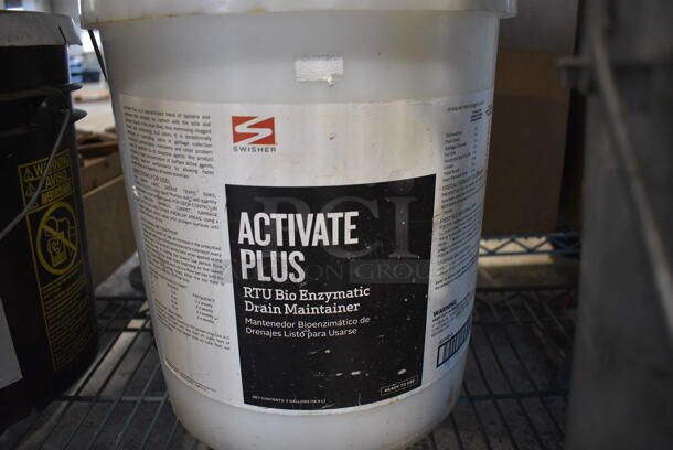ALL ONE MONEY! Lot of 4 Barrels Including Armstrong Floor Tile Adhesive, Swisher Activate Plus - Image 4 of 5