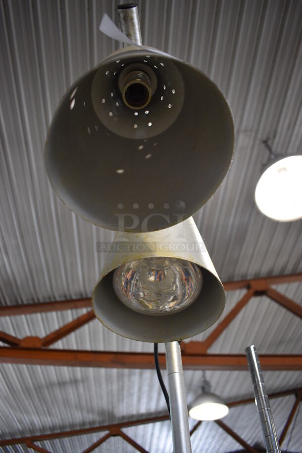 Metal Commercial Countertop 2 Head Warming Lamp. 14x20x24. Tested and Working! - Image 2 of 3