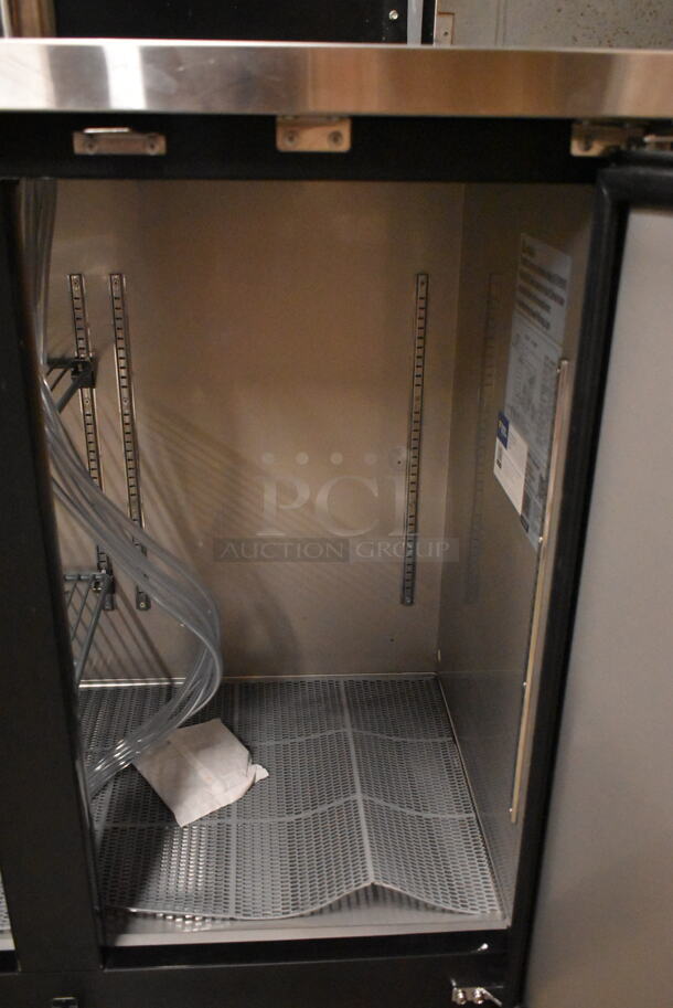 BRAND NEW SCRATCH AND DENT! 2023 Avantco 178UDD48HC Double Tap Kegerator Beer Dispenser - Black, (2) 1/2 Keg Capacity. 115 Volts, 1 Phase. Tested and Working! - Image 10 of 11