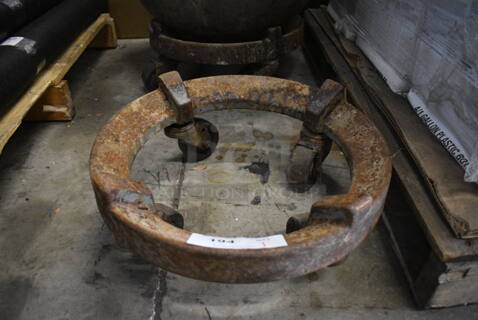 Metal Commercial Mixing Bowl Dolly on Commercial Casters. 16.5x16.5x7