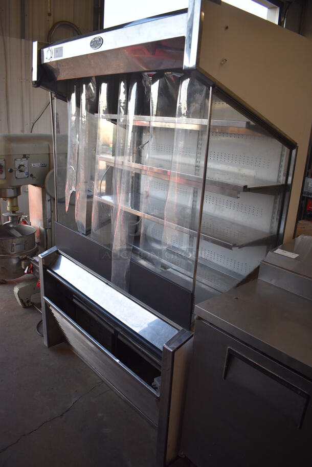 Marc Stainless Steel Commercial Open Grab N Go Merchandiser w/ Metal Shelves. 115 Volts, 1 Phase. 50x35x77. Tested and Powers On But Temps at 50 Degrees - Image 2 of 6