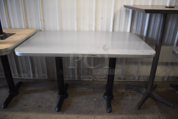 2 Dining Height Tables with 2 Straight Bases. 2 Times Your Bid!