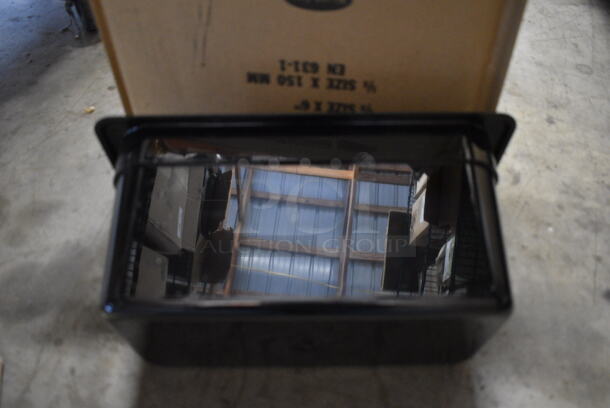 ALL ONE MONEY! Lot of 4 BRAND NEW IN BOX! Cambro Black Poly 1/3 Size Drop In Bins! 1/3x6 - Image 4 of 4