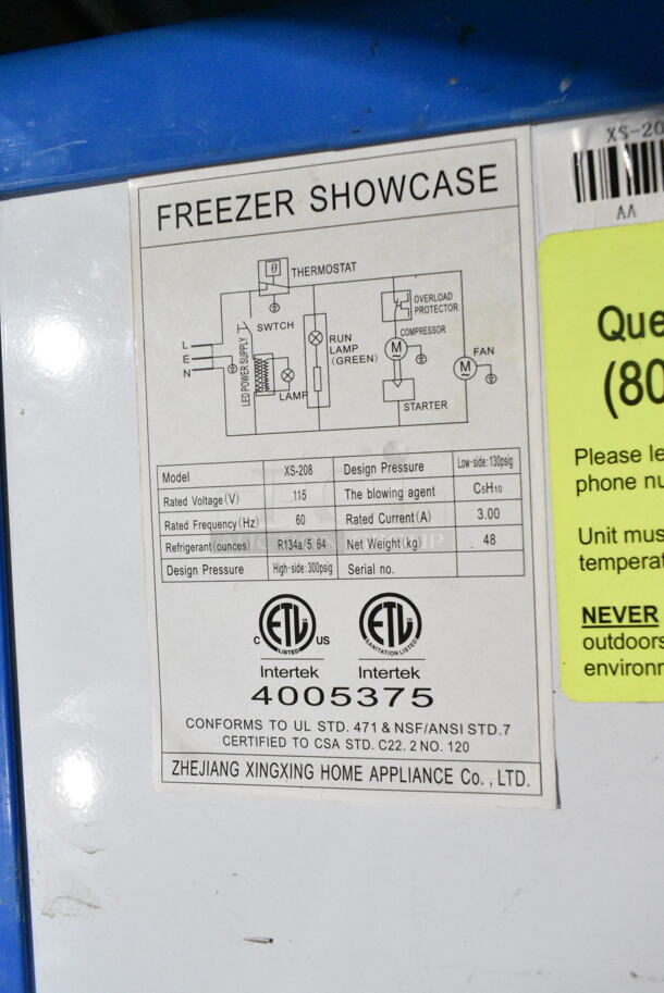 XS-208 Metal Chest Freezer Merchandiser on Commercial Casters. 115 Volts, 1 Phase. Tested and Working! - Image 6 of 6