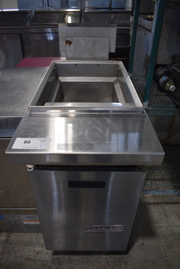 Garland Model M35SS Stainless Steel Commercial Floor Style Natural Gas Powered Deep Fat Fryer. 110,000 BTU. 17x39x44