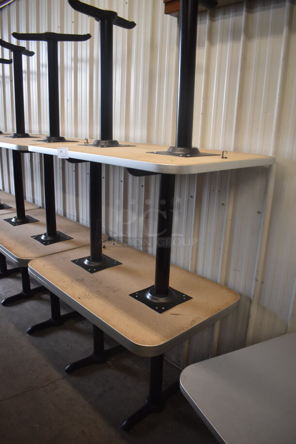 3 Dining Height Tables with 2 Straight Bases. 3 Times Your Bid! - Image 4 of 4