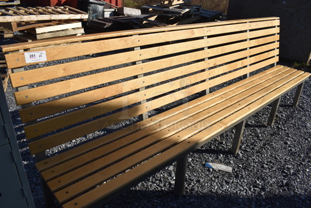 Wooden and Metal Bench. 120x21x43 - Image 2 of 3