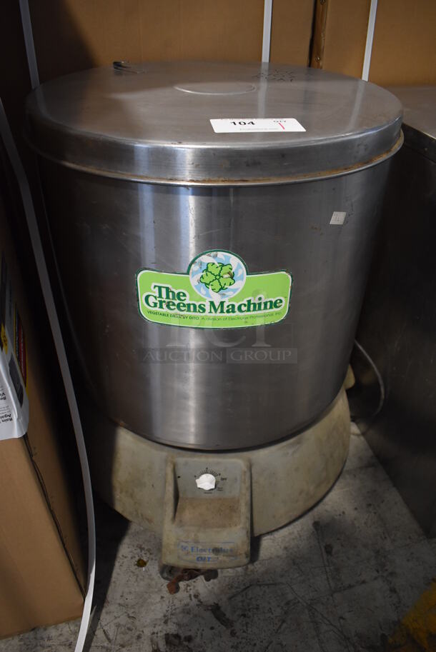Electrolux Dito The Greens Machine Stainless Steel Commercial Floor Style Lettuce Spinner Salad Spinner on Commercial Casters. 27x27x32. Tested and Does Not Power On