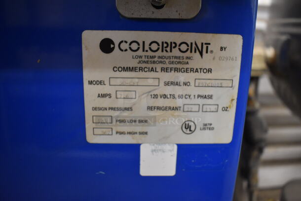 Colorpoint 50-CFI Stainless Steel Commercial Portable Refrigerated Buffet Station w/ Tray Slide and 2 over Shelves on Commercial Casters. 120 Volts, 1 Phase. 52x35x80. Tested and Working! - Image 7 of 8