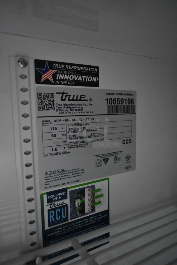 2024 True GDM-06-34-HC Metal Commercial Single Door Mini Cooler Merchandiser w/ Poly Coated Racks. 115 Volts, 1 Phase. Tested and Working! - Image 5 of 5