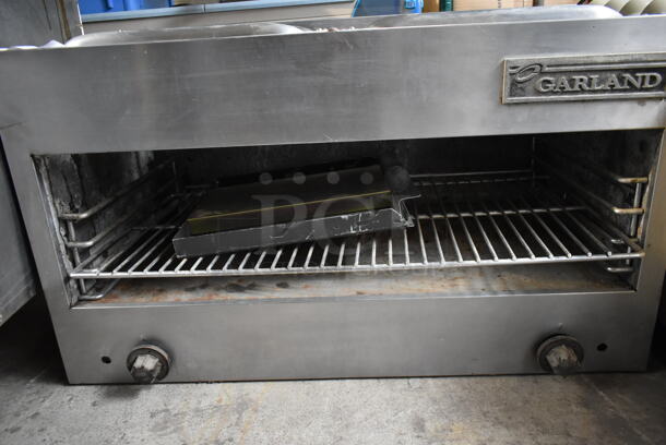Garland Stainless Steel Commercial Natural Gas Powered Salamander Cheese Melter.  - Image 3 of 4
