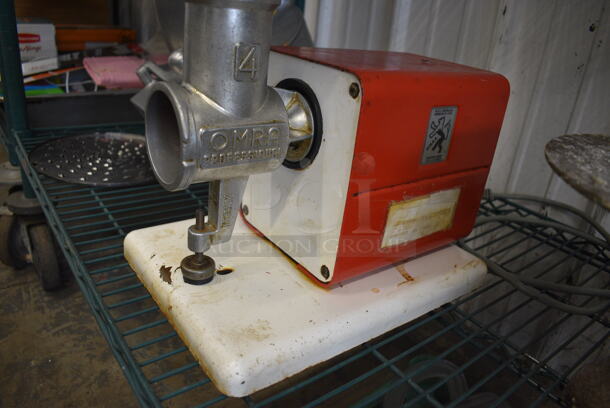 Omra Metal Countertop Meat Grinder w/ Tray. Does Not Have Auger. 10.5x17x18. Tested and Working! - Image 2 of 5