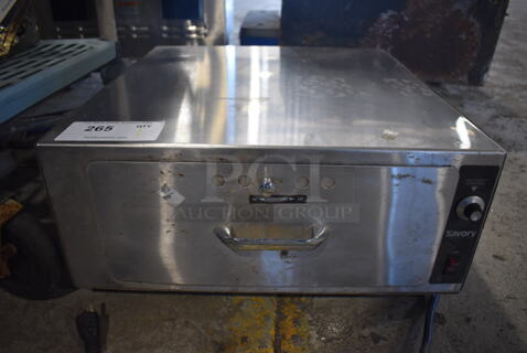 Savory Stainless Steel Commercial Countertop Single Drawer Warming Drawer. 18x20x9. Tested and Powers On But Does Not Get Warm