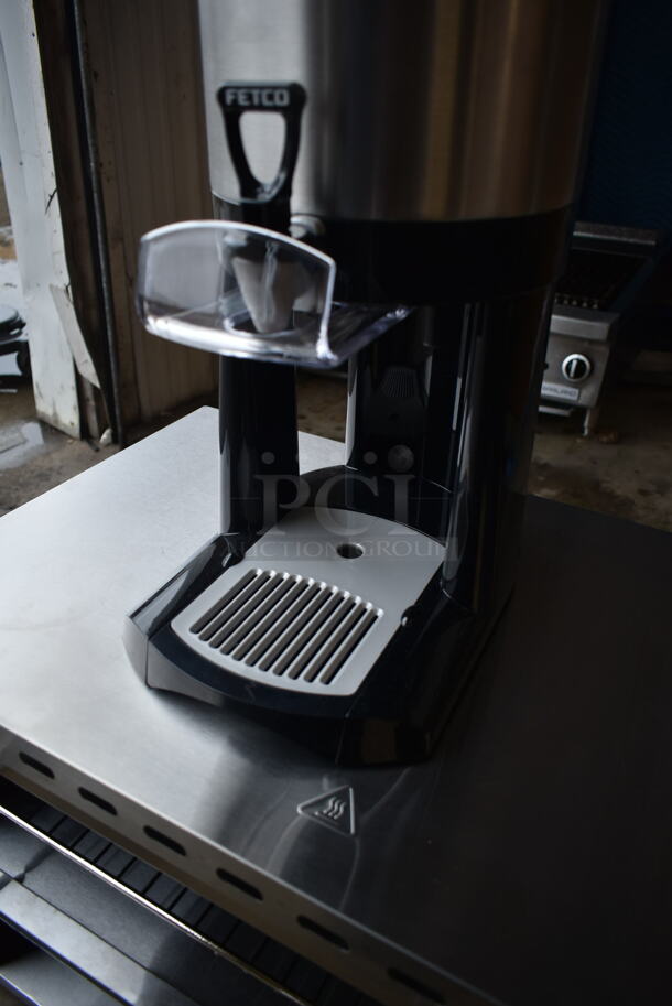 BRAND NEW SCRATCH AND DENT! Fetco L4D-15 Luxus 1.5 Gallon Stainless Steel Coffee Server with Stand - Image 7 of 12