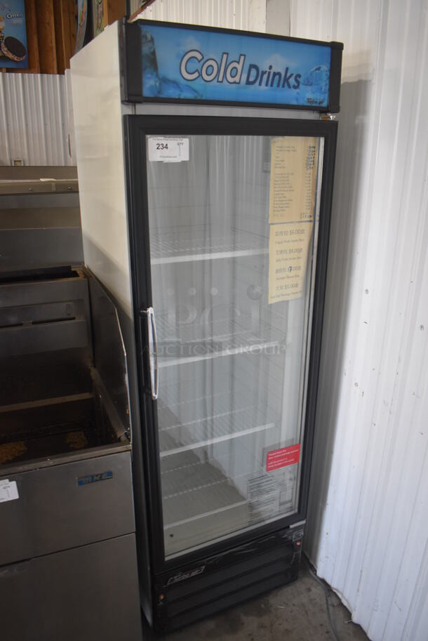 Turbo Air TGM-14RV Metal Commercial Single Door Reach In Cooler Merchandiser w/ Poly Coated Racks. 115 Volts, 1 Phase. 24x25x74. Tested and Working! - Image 2 of 5