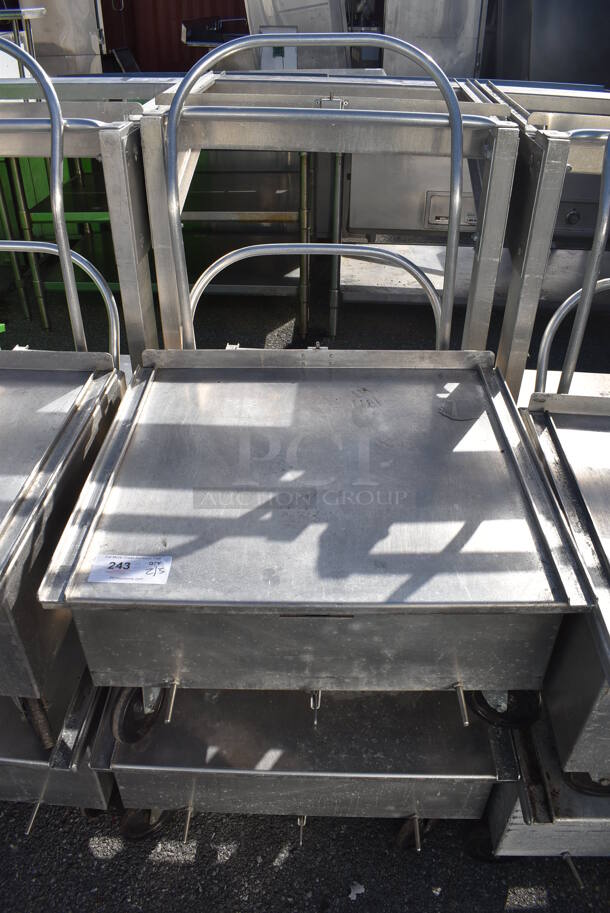 2 Metal Commercial Dollies w/ Push Handle on Commercial Casters. 27x27x40. 2 Times Your Bid! - Image 1 of 3