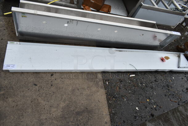 BRAND NEW SCRATCH AND DENT! Regency 600WS1296HD Stainless Steel 12" x 96" Heavy Duty Solid Wall Shelf - Image 2 of 5