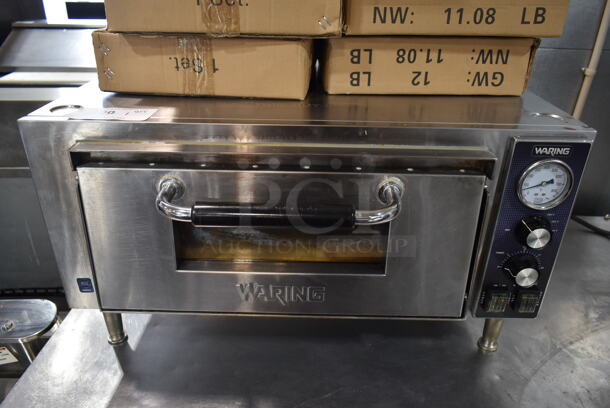 Waring WPO500 Stainless Steel Commercial Countertop Electric Powered Pizza Oven w/ Stone. 120 Volts, 1 Phase. Tested and Working!
