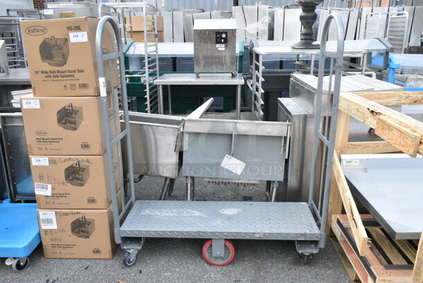 Gray Metal U Boat on Commercial Casters.  - Image 1 of 5