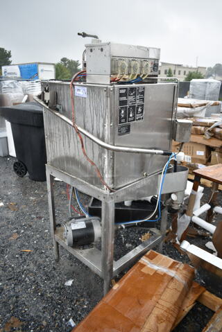 CMA EC-2 Stainless Steel Commercial Corner Pass Through Dishwasher. 120 Volts, 1 Phase. 