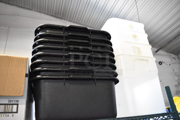 ALL ONE MONEY! Tier Lot of Black Poly Bus Bins, Clear Containers and Napkin Bundles - Image 2 of 4