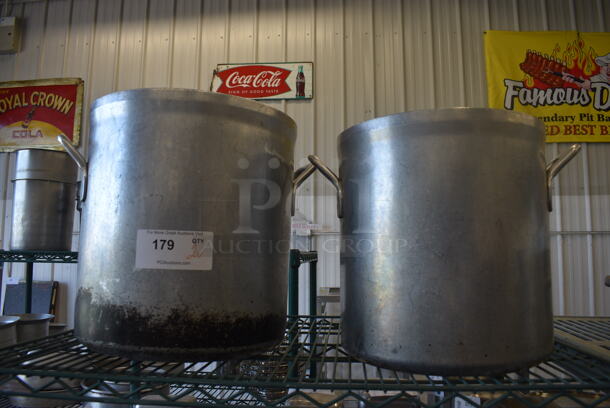 2 Various Metal Stock Pots. Includes 17x13.5x14. 2 Times Your Bid!