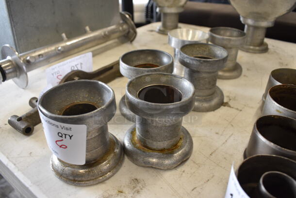 6 Metal Dough Dropper Hopper Necks. Includes 3x.5x3.5x3.5. 6 Times Your Bid! - Image 1 of 3