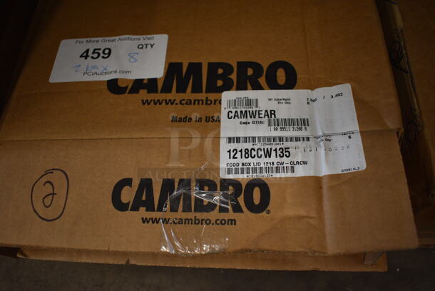 ALL ONE MONEY! Lot of 8 BRAND NEW IN BOX! Cambro Clear Poly Lids. 12x18x1 - Image 3 of 3